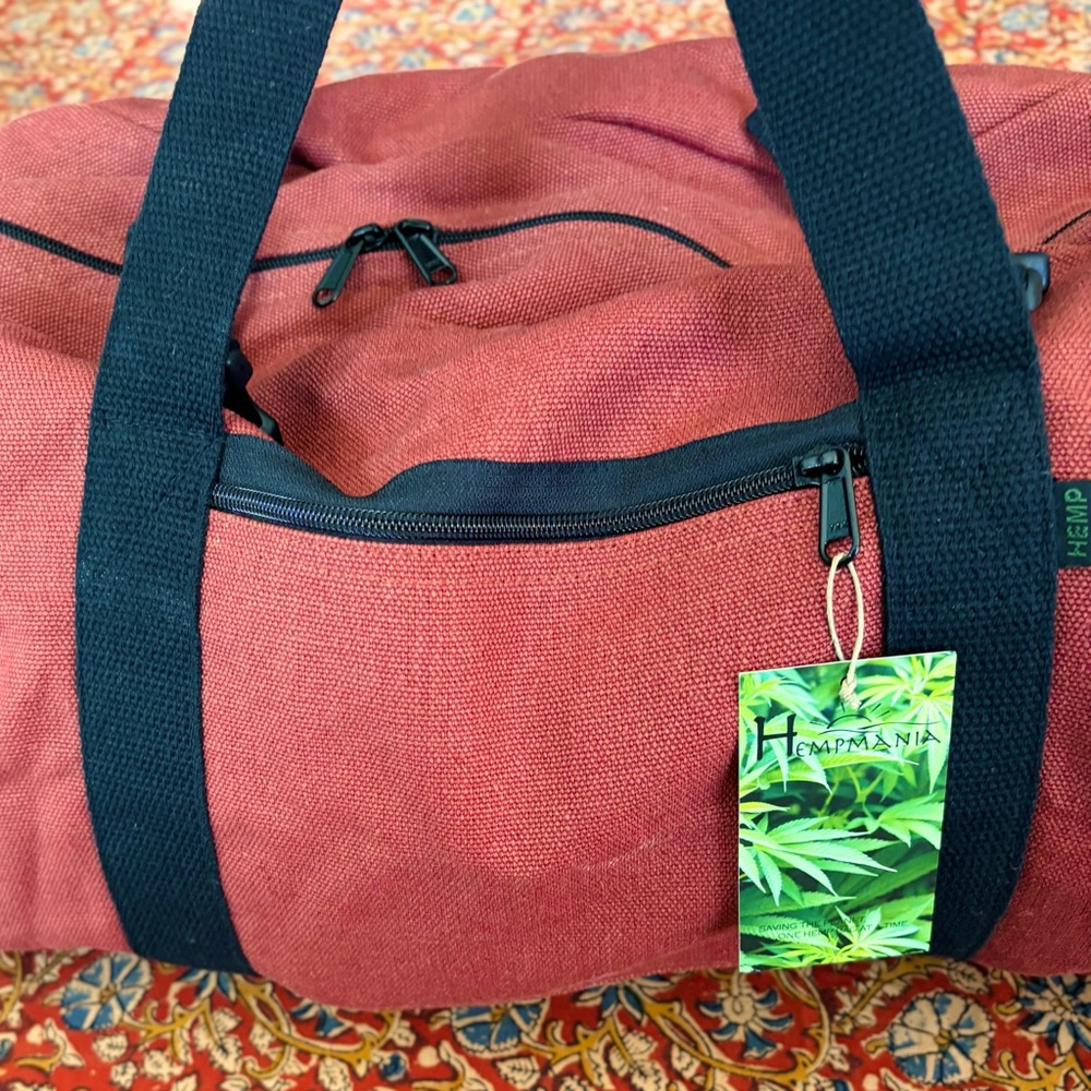 NWT Hemp duffle bag